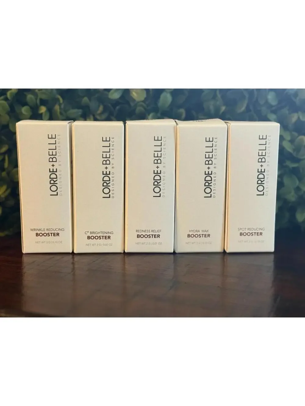 LORDE + BELLE: All 5 BOOSTERS -C+, Hydra Max, Wrinkle, Spot, Redness - MSRP $295